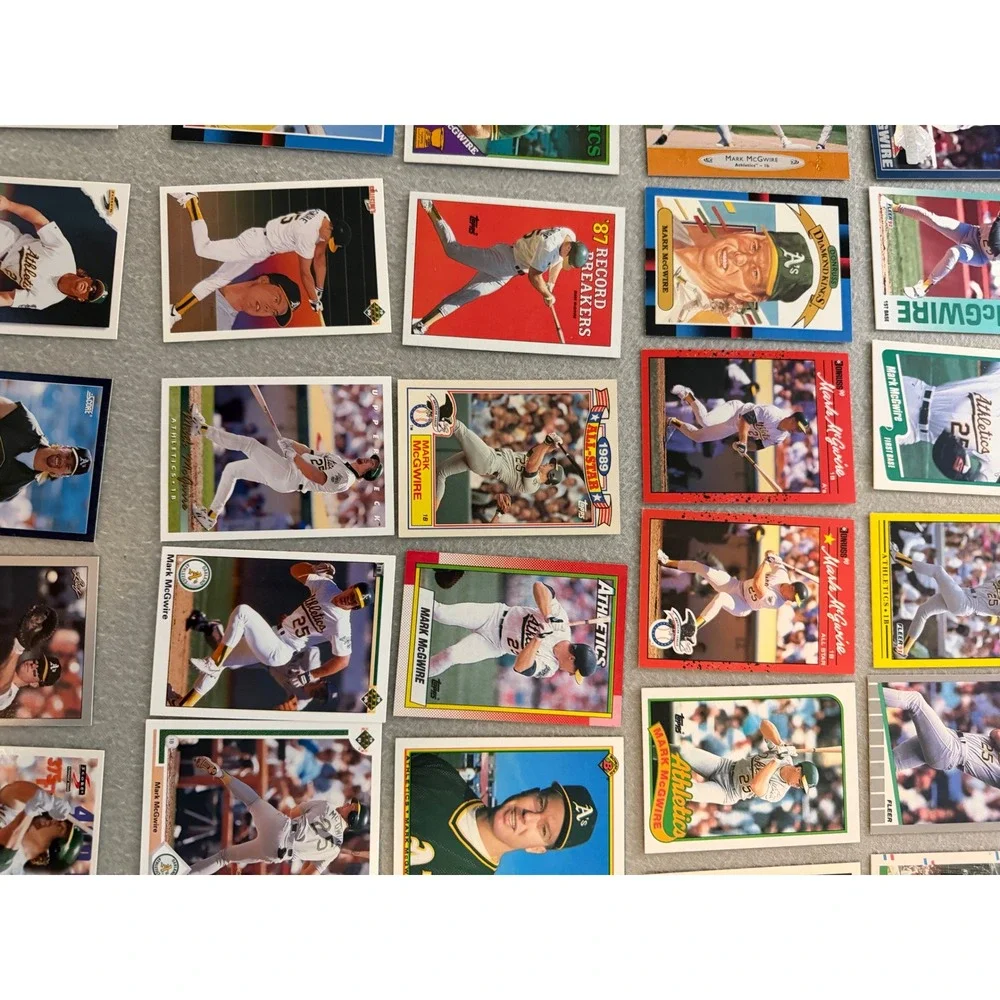 Mark McGwire Baseball Card Lot 80 A's Cardinals Inserts Topps Donruss Upper